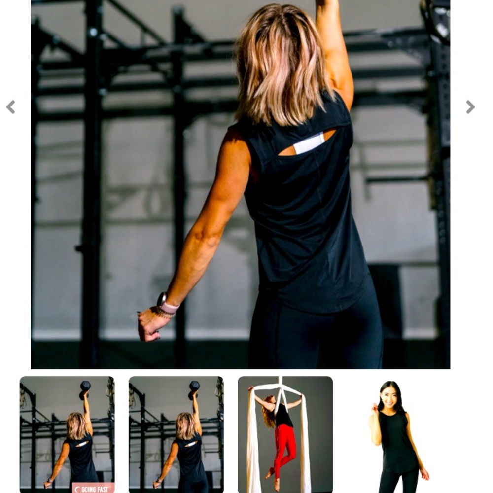 Zyia Black Horizon Muscle Tank  Size XXL